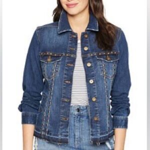 Liverpool studded denim jacket size Large